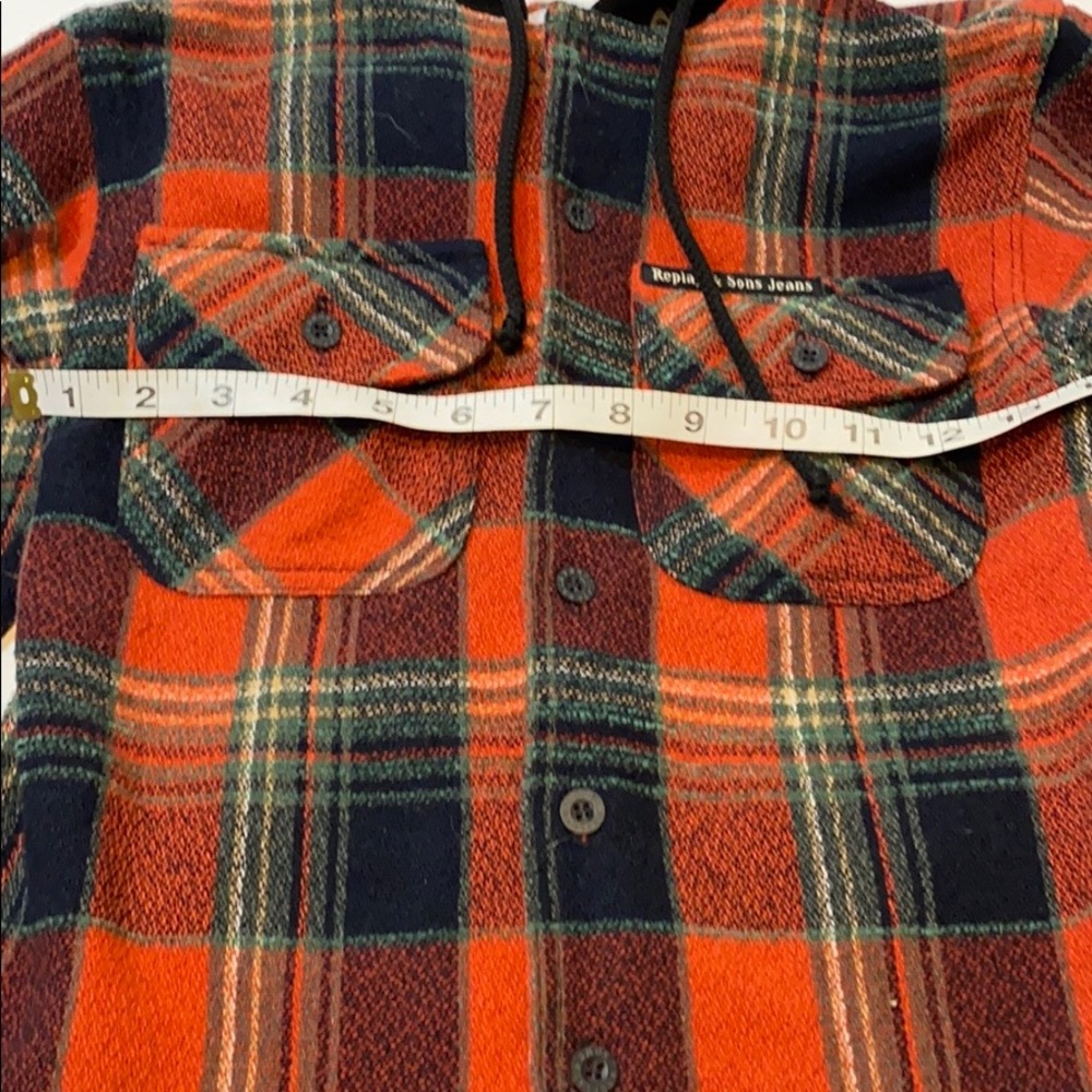 Replay and Sons Boys Jeans Hooded Plaid Jacket - Picture 7 of 7